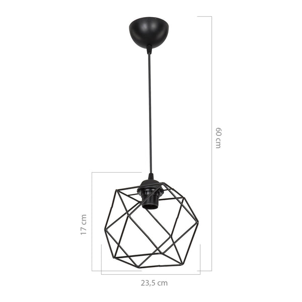 Függeszték Brentwood E27 Fém Fekete [lux.pro]