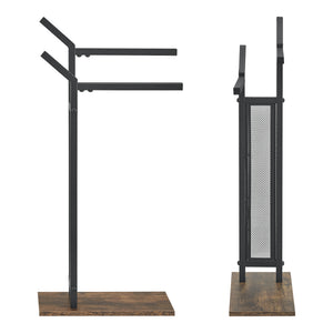 Törölközőtartó állvány Telavi 88 x 40 x 20 cm acél/MDF [en.casa] 