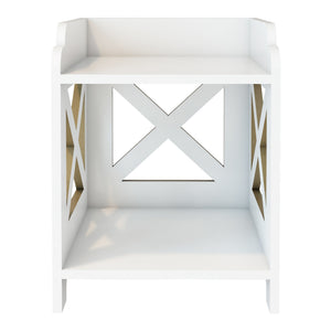 Badorganizer Struer 23x20x22 cm Fehér [en.casa]