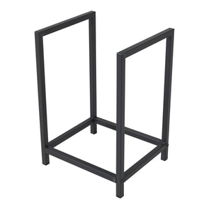 Tűzifa állvány Torsås 40x30x50 cm acél fekete [en.casa] 