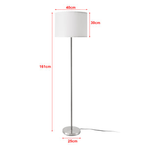 HT210001 Állólámpa Tamworth E27 ezüst/textil 161 cm [lux.pro]