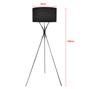 Állólámpa Athlone 1xE27 145cm ezüst/fekete [lux.pro]