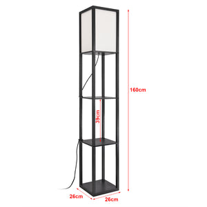 Állólámpa polcokkal Stapleford E27 60W fekete/fehér [lux.pro]