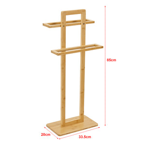 Törölközőtartó állvány Træna Bambusz [en.casa]
