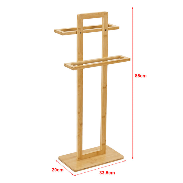 Törölközőtartó állvány Træna Bambusz [en.casa]