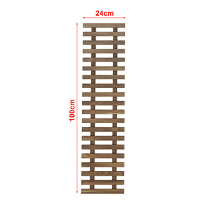 Herwijnen növénytartó fali polc 3 db 100x24cm sötét fa hatású [en.casa]