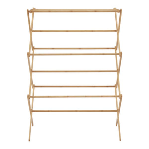 Összecsukható ruhaszárító állvány Grinau bambusz [en.casa]