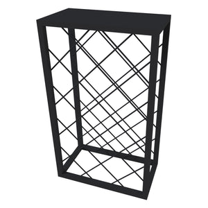 Fém bortartó állvány Amasia 74x45x22 cm fekete [en.casa]