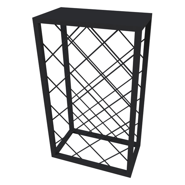 Fém bortartó állvány Amasia 74x45x22 cm fekete [en.casa]