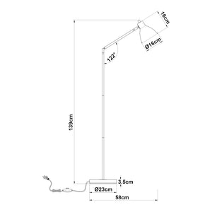 Állólámpa Stockport 139cm fekete/arany [lux.pro]