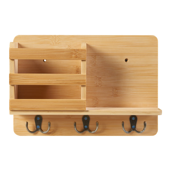 Fali polc Giske 33x8x22 cm bambusz [en.casa]
