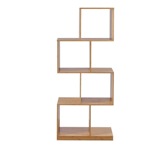 Bambusz könyvespolc Gullspång 130x55x30cm natúr [en.casa]