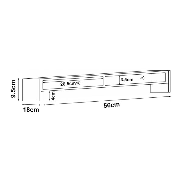 Monitorállvány Hallstahammar 56x18x9,5 cm bambusz [en.casa]