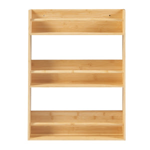 Fali polc Hareid 80x60x12cm bambusz [en.casa]