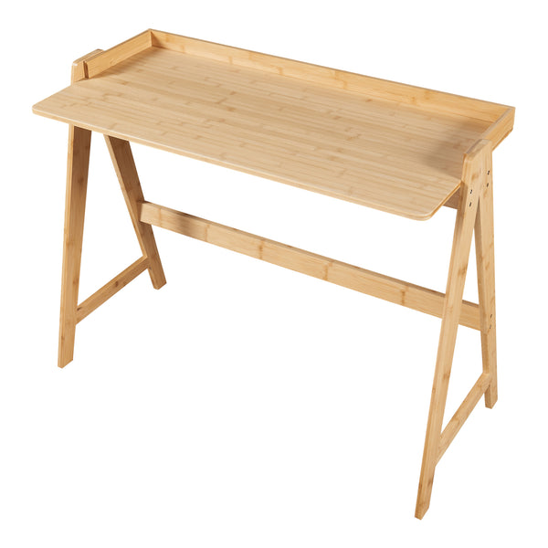Bambusz íróasztal Härryda 107x47x81cm natúr [en.casa]