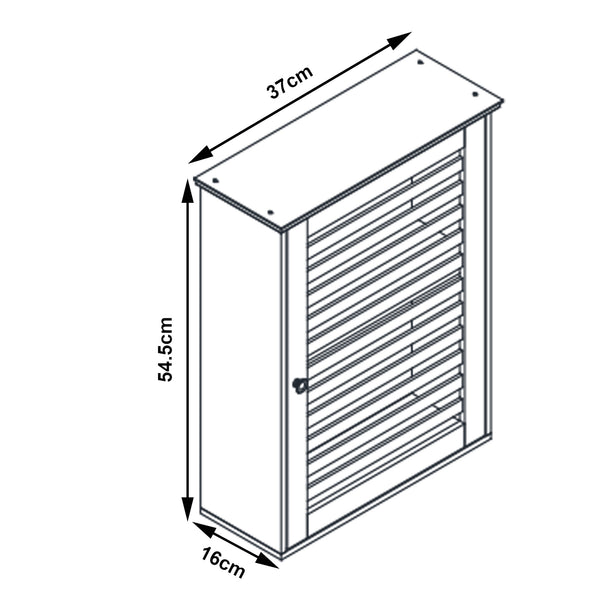 Fürdőszobai faliszekrény Järfälla 55x37x16 cm bambusz [en.casa]
