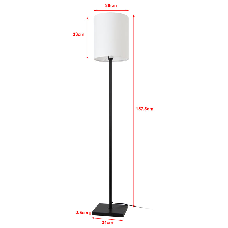 Méretrajz Állólámpa Solna 158 cm fehér [lux.pro]