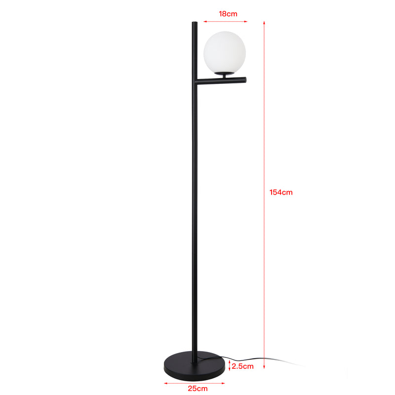 Méretrajz Állólámpa Aberdaron 154 cm fehér [lux.pro]