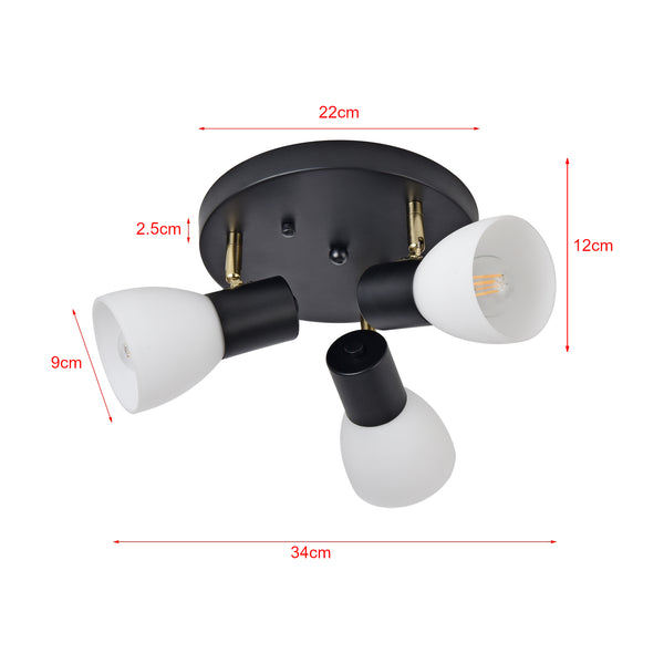 Mennyezeti lámpa Abbey fekete / fehér [lux.pro]