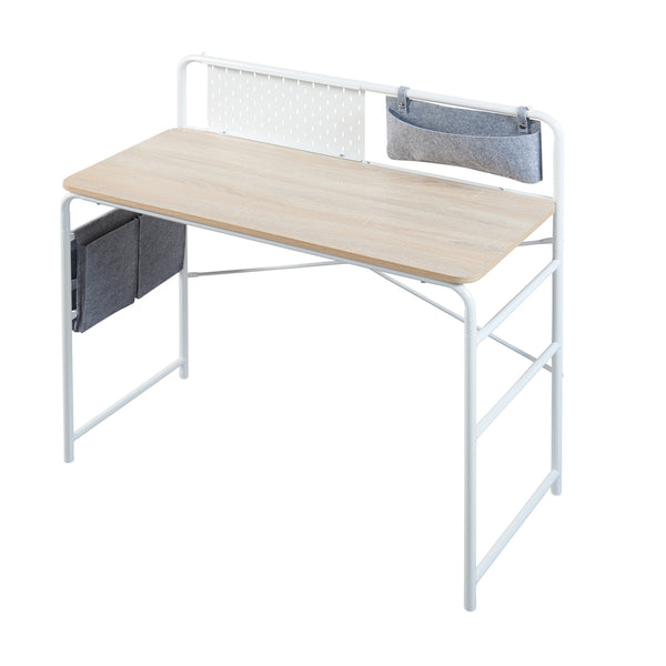Íróasztal Dyrøy 98x98x46cm fehér/tölgy [en.casa]