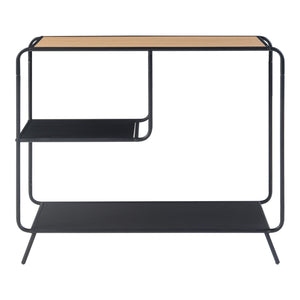 Konzolasztal Krødsherad 83x102x36cm fekete/tölgy [en.casa]