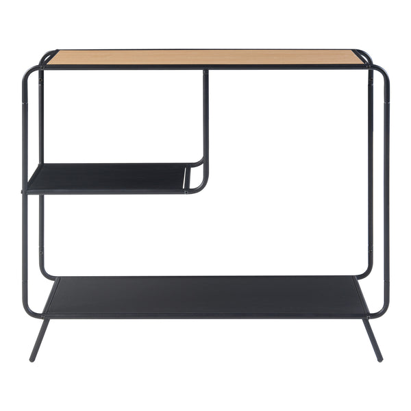 Konzolasztal Krødsherad 83x102x36cm fekete/tölgy [en.casa]