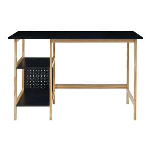 Íróasztal Dønna 120x60x75cm fekete/fahatású [en.casa]