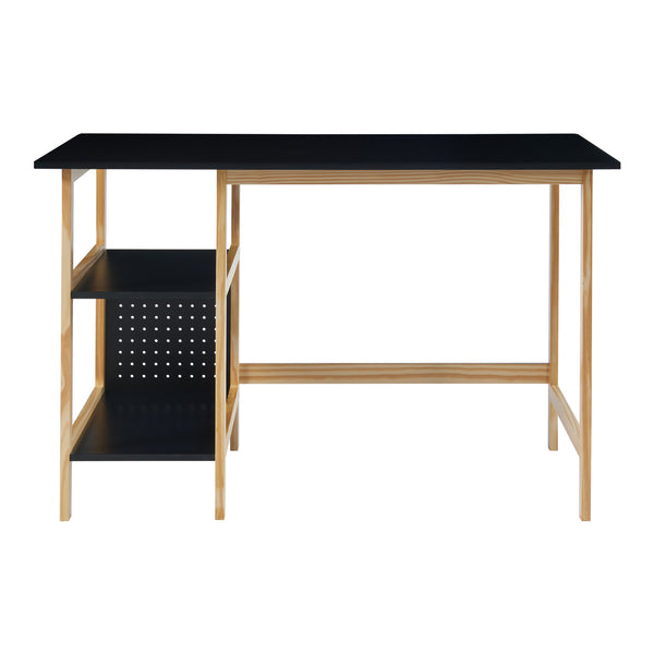 Íróasztal Dønna 120x60x75cm fekete/fahatású [en.casa]