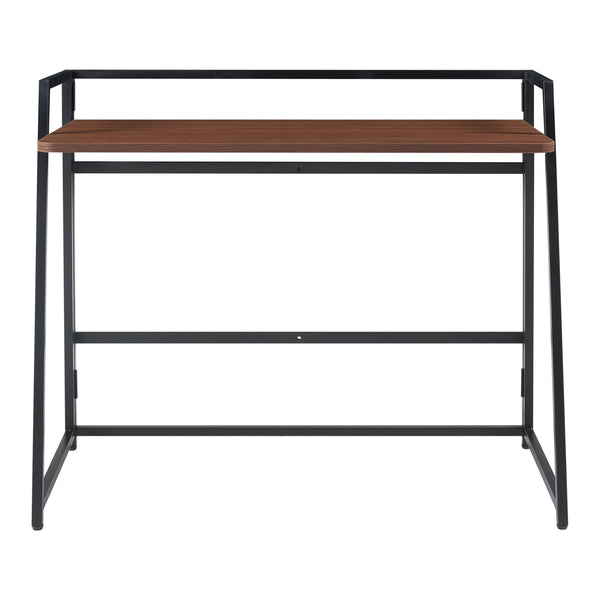 Összecsukható íróasztal Ringerike 104,5x53x85,5cm fekete/dió [en.casa]