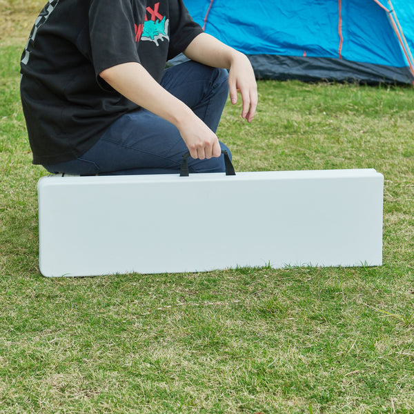Összecsukható kemping pad 2 darabos szett Ljusnarsberg fehér [en.casa]