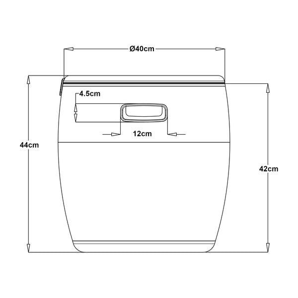 Kerti hűtőláda és ülőke Avetrana 44x Ø40 cm világosbarna [casa.pro]
