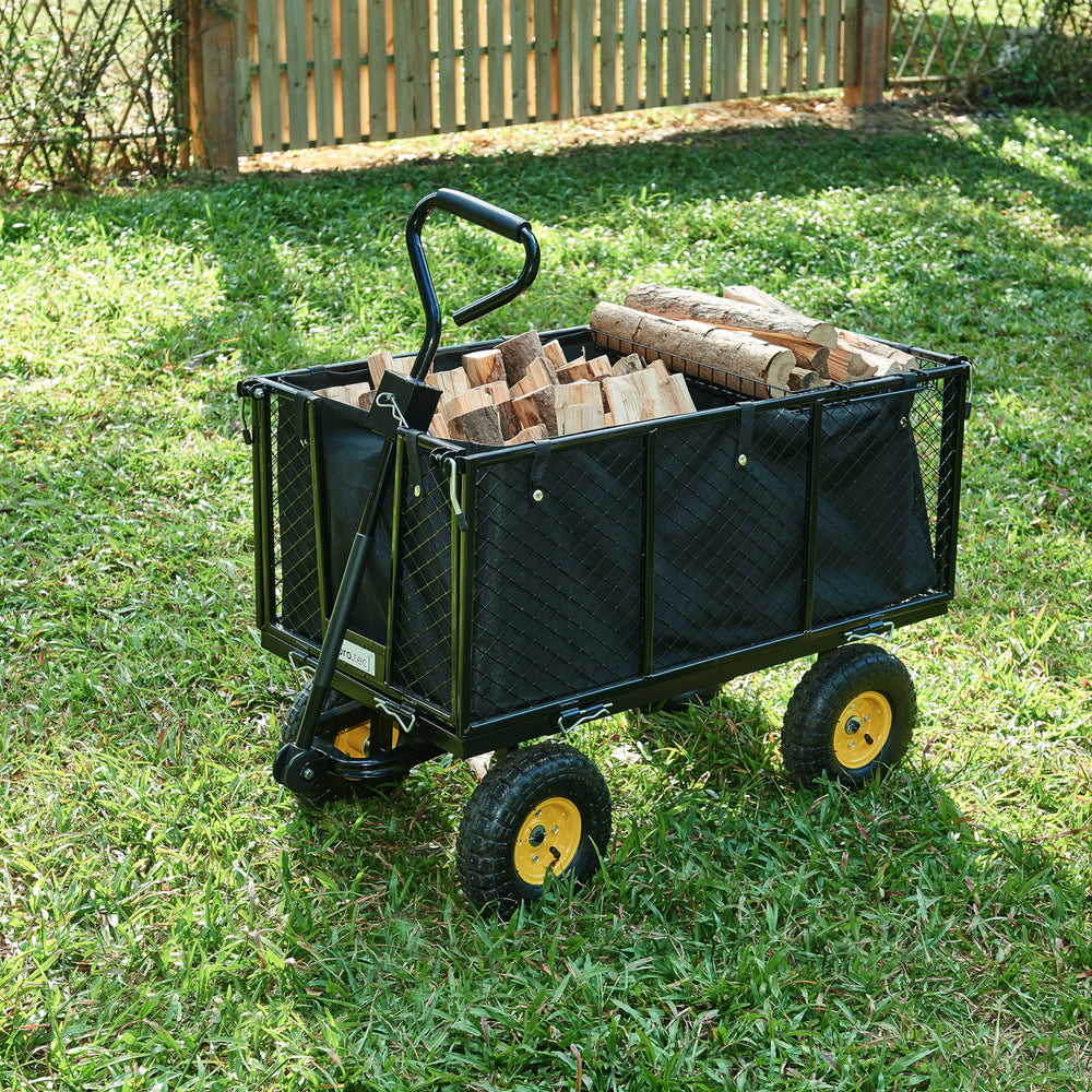 Kézi kocsi Corropoli 112x51 cm max. 550kg fekete/sárga [pro.tec]