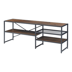 TV állvány Västiarharg 120x30x46 cm fekete/diófa hatású [en.casa]