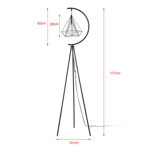 Állólámpa Austell fém 171cm fekete/fehér [lux.pro]