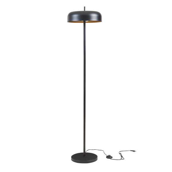 Állólámpa Barton 2 foglalatú fém 159 cm fekete [lux.pro]