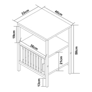Éjjeliszekrény Luniehti 58x40x33 cm fekete/natúr [en.casa]