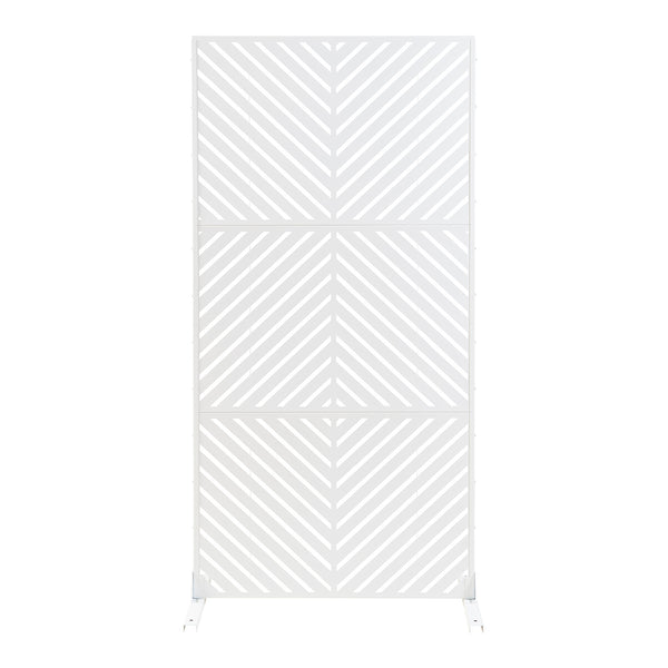 Térelválasztó Kekan acél 200x100x50 cm fehér [casa.pro]