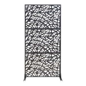 Térelválasztó Poskind acél 200x100x50 cm fekete [casa.pro]