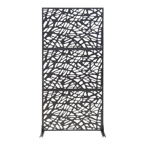 Térelválasztó Poskind acél 200x100x50 cm fekete [casa.pro]