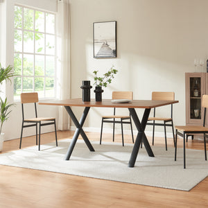 Asztalváz Klixjö 2db-os szett acél 72x70x10 cm fekete [en.casa]