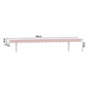 Gyerek fali polc 2db-os szett Vestnes 80x17x4 cm vattacukor [en.casa]