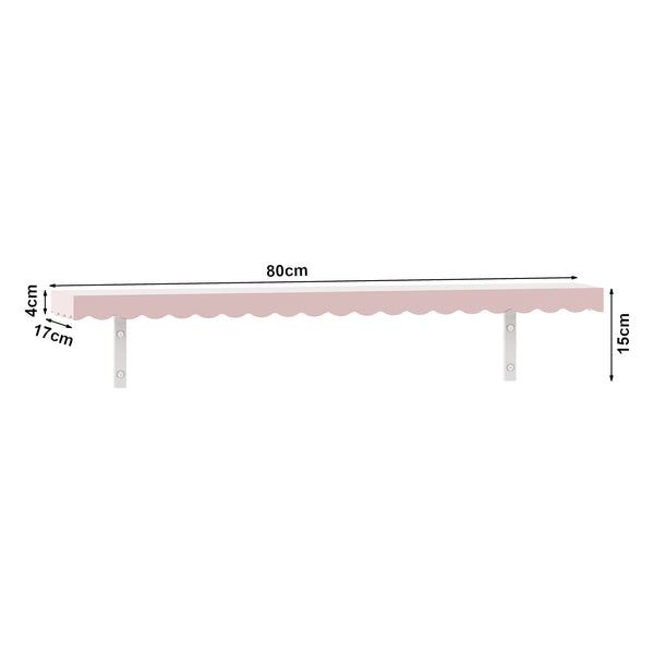 Gyerek fali polc 2db-os szett Vestnes 80x17x4 cm vattacukor [en.casa]