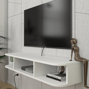TV állvány falra Oundsvas 120x30x19 cm fehér [en.casa]