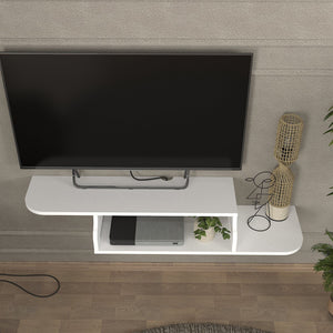 TV állvány falra Kershaby 120x30x19 cm fehér [en.casa]