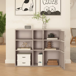 Irodai szekrény Kliri acél 100x32x81 cm teveszín [en.casa]