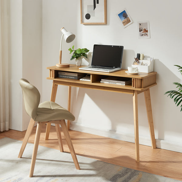 Konzolasztal Tysvær 110x40x78 cm bambusz [en.casa]