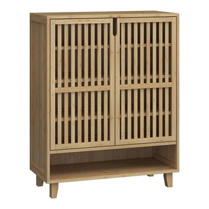 Cipősszekrény Sirgerg 91x72x35 cm bambusz natúr [en.casa]