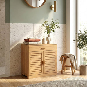 Cipőszekrény Aarela 67x66x34 cm bambusz [en.casa]