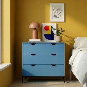 Komód Colwyn 78x80x40 cm Kék [en.casa]
