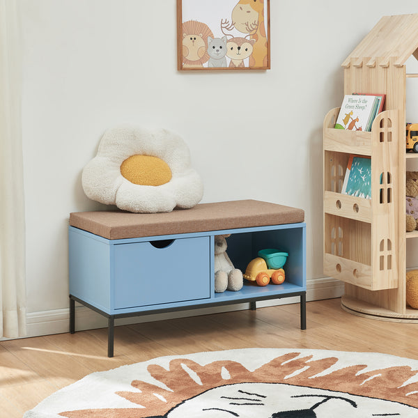 Colwyn cipősszekrény 80x40x45 cm Kék [en.casa]